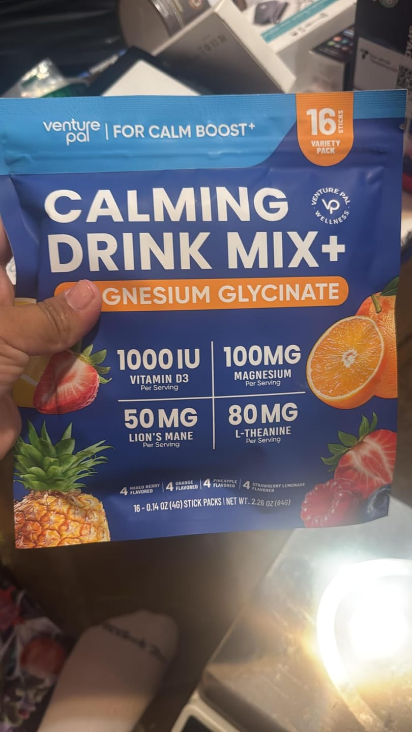 Customer photo review of Magnesium Glycinate Powdered Drink Mix - Variety- 16 Sticks