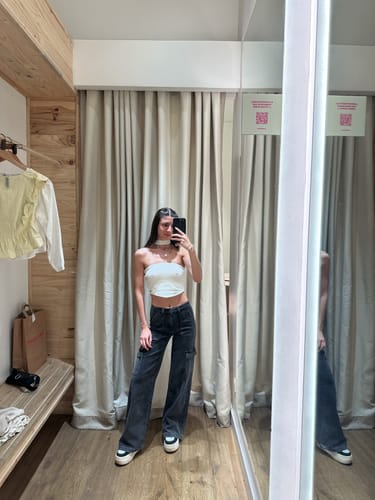 Customer photo review of Pantalón Wide Leg Bag Black