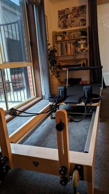 Customer photo review of Foldable Wooden Pilates Reformer