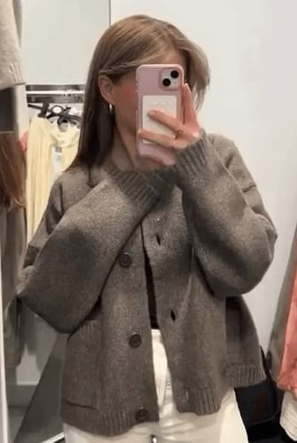 Customer photo review of Zoey Knitted Cardigan