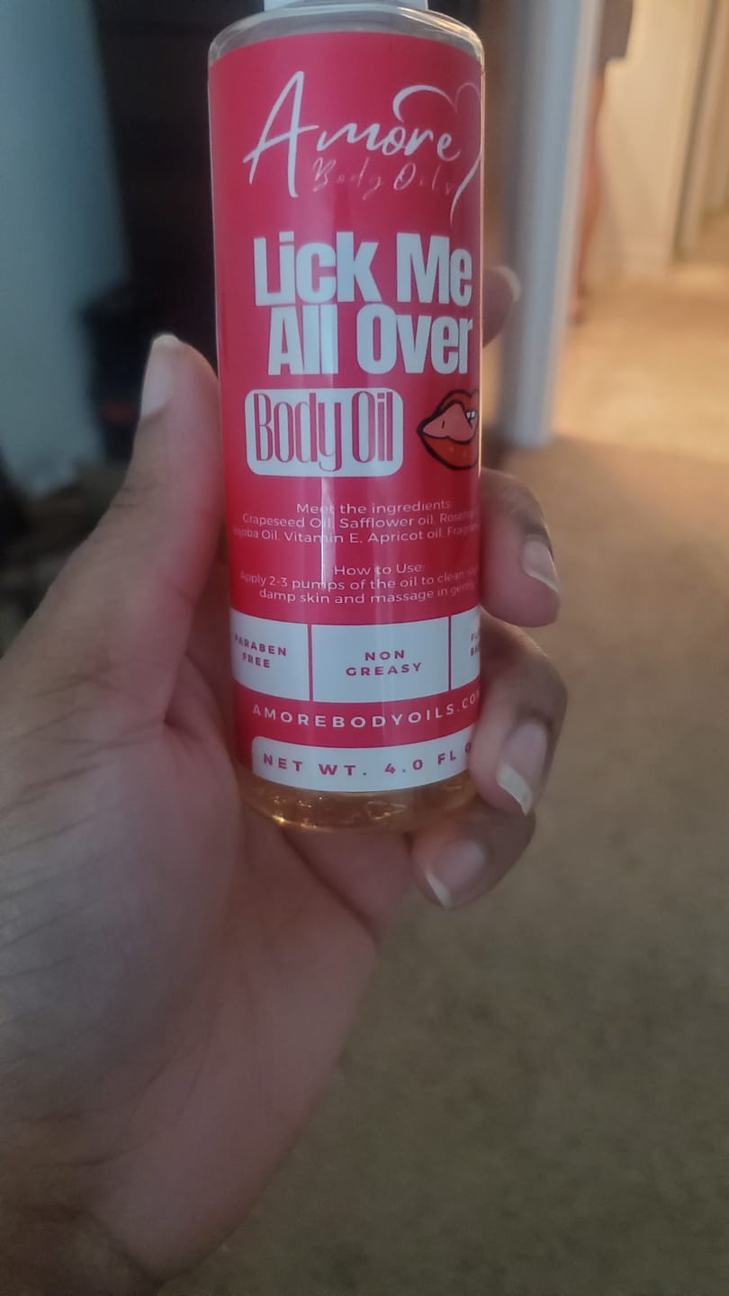 Customer photo review of Lick Me All Over - Body Oil