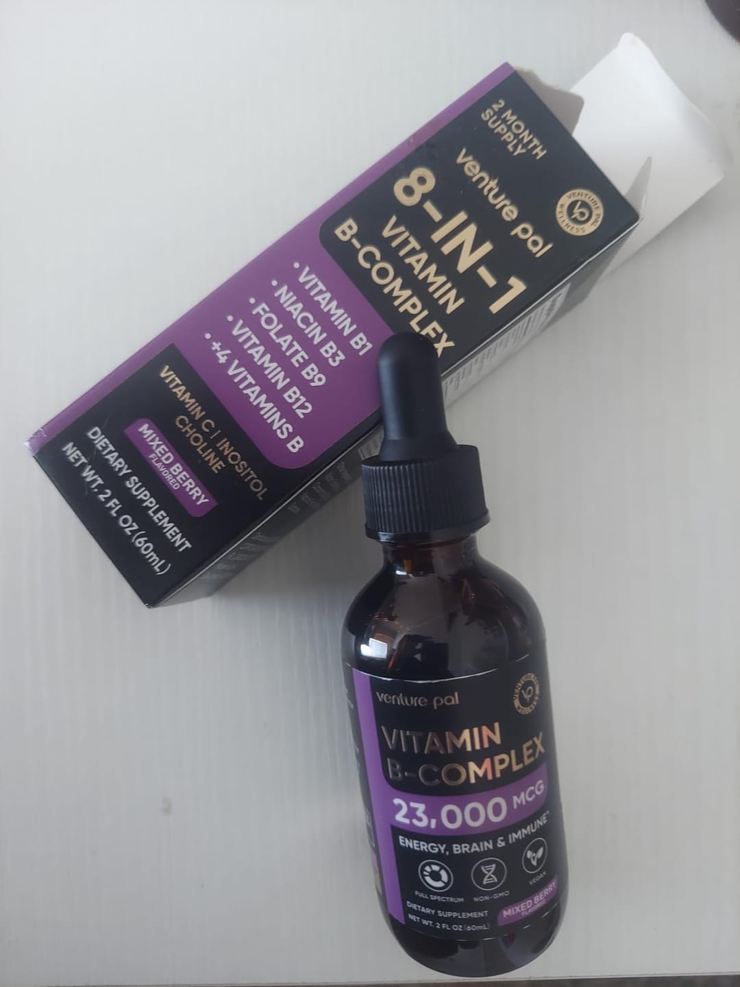 Customer photo review of Vitamin B - complex - Mixed Berry - 200 mcg Liquid Drops