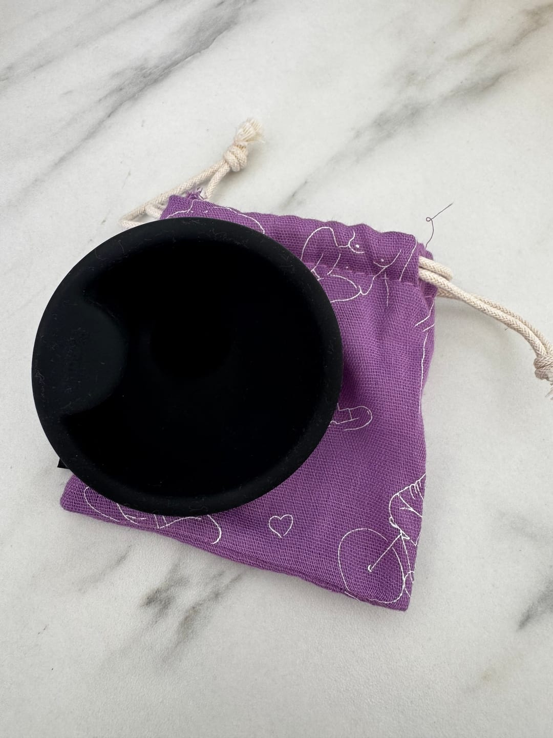Customer photo review of femdisc Menstruationsscheibe mit Lasche