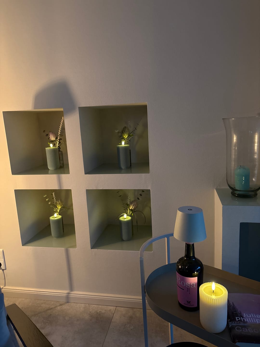 Customer photo review of Unique LED Rillelys D 8 x 15 cm Salvie grøn