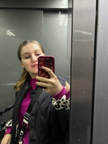 Customer photo review of Agnes Quilted Bomber Jacket