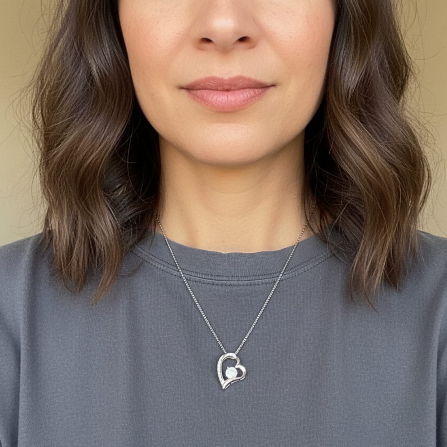 Customer photo review of (Almost Sold Out)"You'll Always Be My Little Girl" Necklace