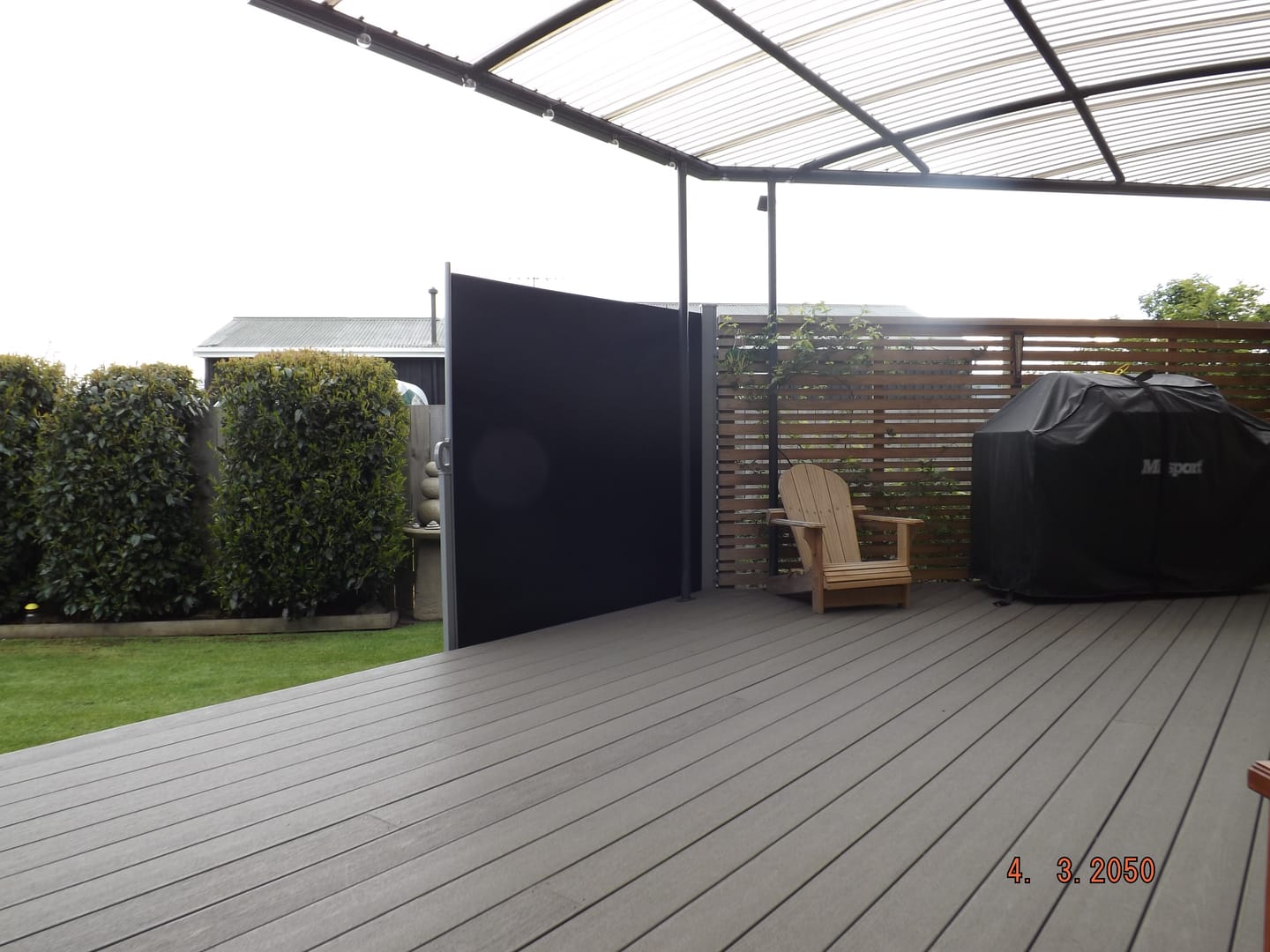 Customer photo review of Patio Screen Retractable Side Awning - 1.8m X 3m