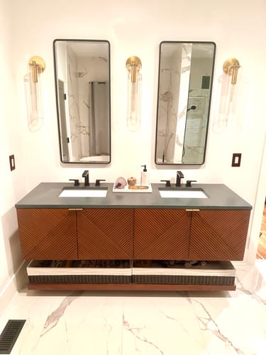 Customer photo review of Leuven Floating Vanity - Solid Wood (36"-72")