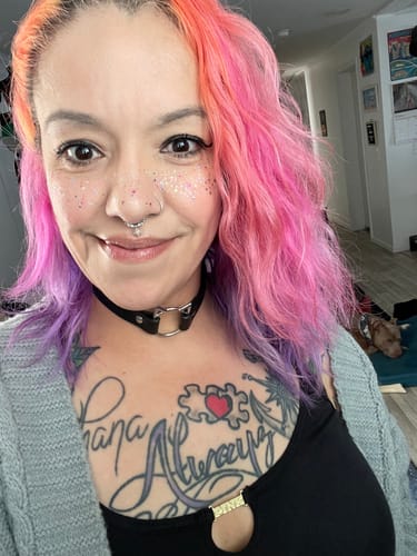 Customer photo review of Sprinkles Glitter Freckle Makeup Patches