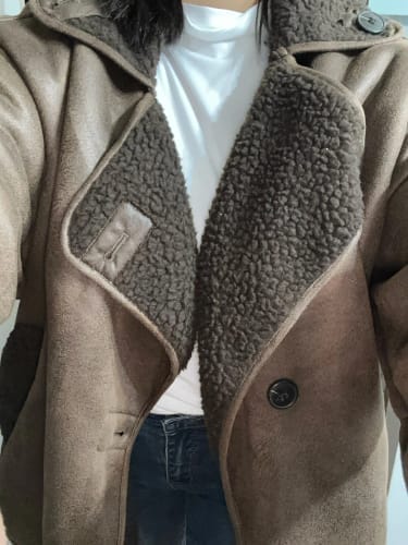 Customer photo review of Lilly Faux Leather Jacket