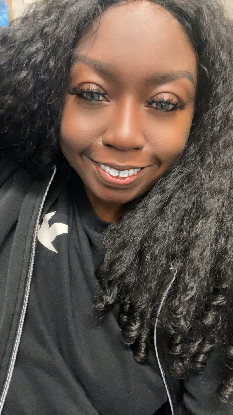 Customer photo review of Cyrene Amber Gray Prescription Colored Contact Lenses