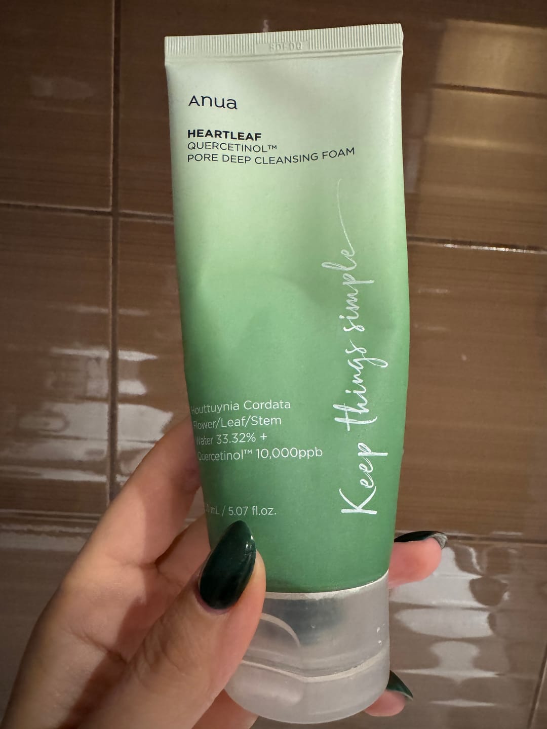 Customer photo review of Putiņas dziļai sejas mazgāšanai un attīrīšanai Anua Heartleaf Quercetinol Deep Pore Cleansing Foam