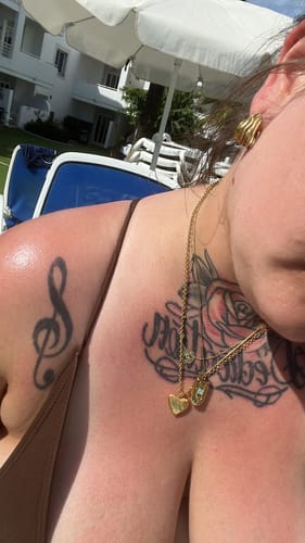Customer photo review of Sweet Talker Necklace Gold