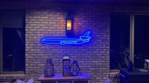 Customer photo review of Your Custom Neon Silhouette