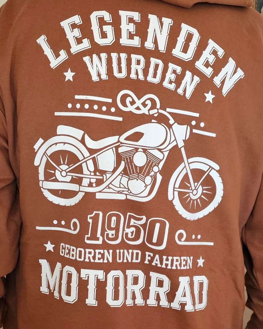 Customer photo review of Legenden fahren Motorrad - Personalisierbarer Hoodie