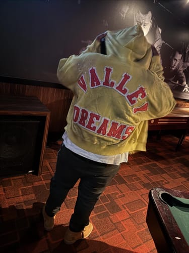 Customer photo review of Vale Forever Sun Clustered Zip Up Hoodie Yellow