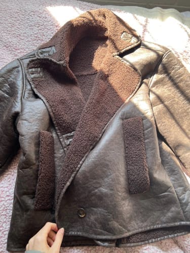 Customer photo review of Lilly Faux Leather Jacket