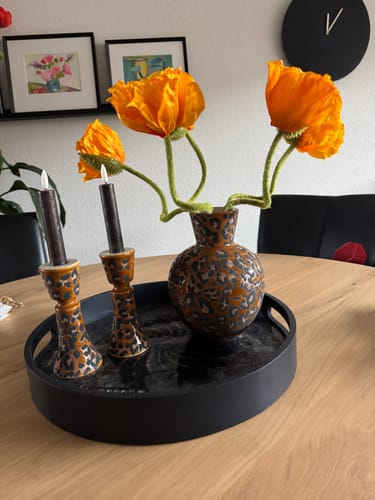 Customer photo review of Papaver Kunstbloem Geel 70cm