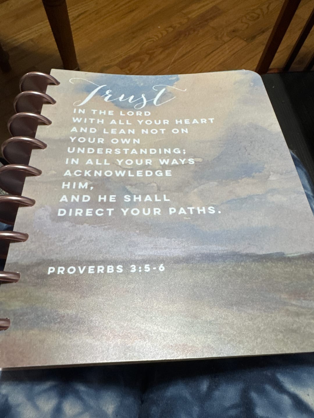 Customer photo review of Personalized 2026 Faith Planner, Copper, Gold, Frosted, or Rose Gold Discs, Deluxe, Bible Study, Christian, War Binder, Faith Journal