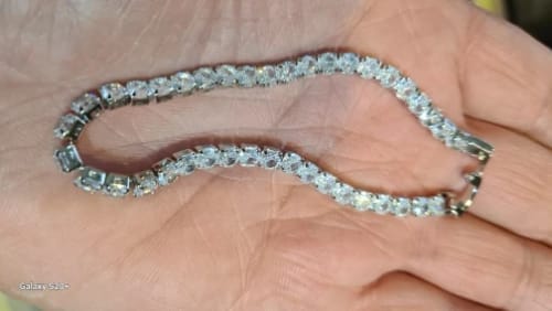 Customer photo review of Round Cut Zirconia Tennis Bracelet