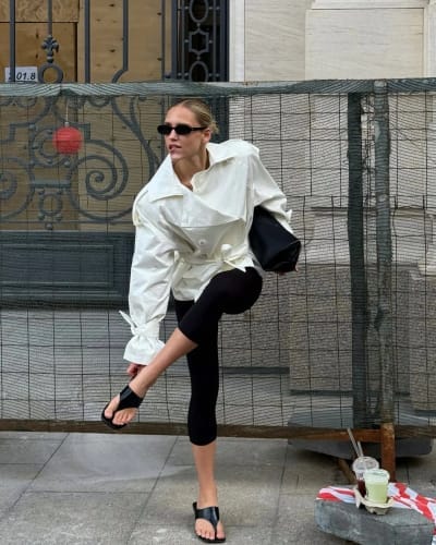 Customer photo review of Linda Stand Collar Trench Coat