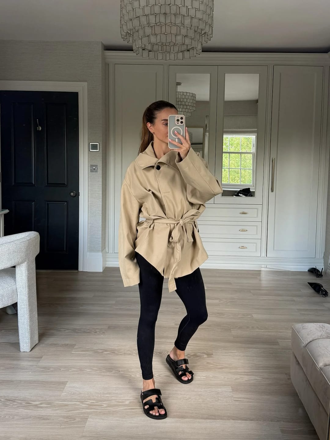Customer photo review of Piper Short Trench Coat