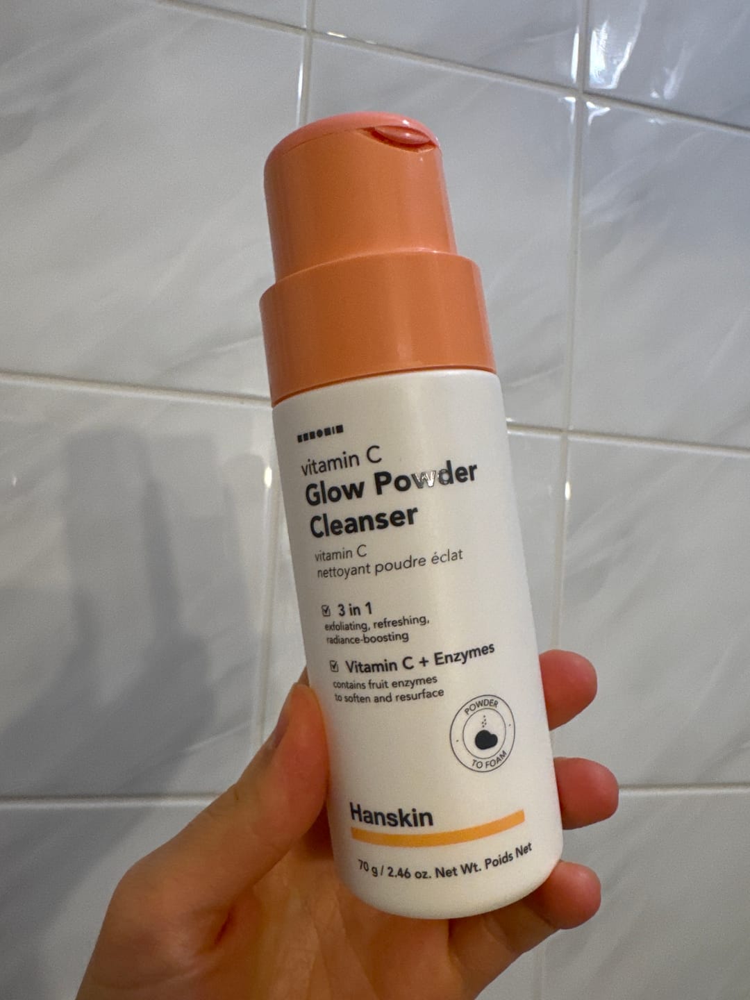 Customer photo review of Enzīmu pūderis Hanskin Vitamin C Glow Powder Cleanser