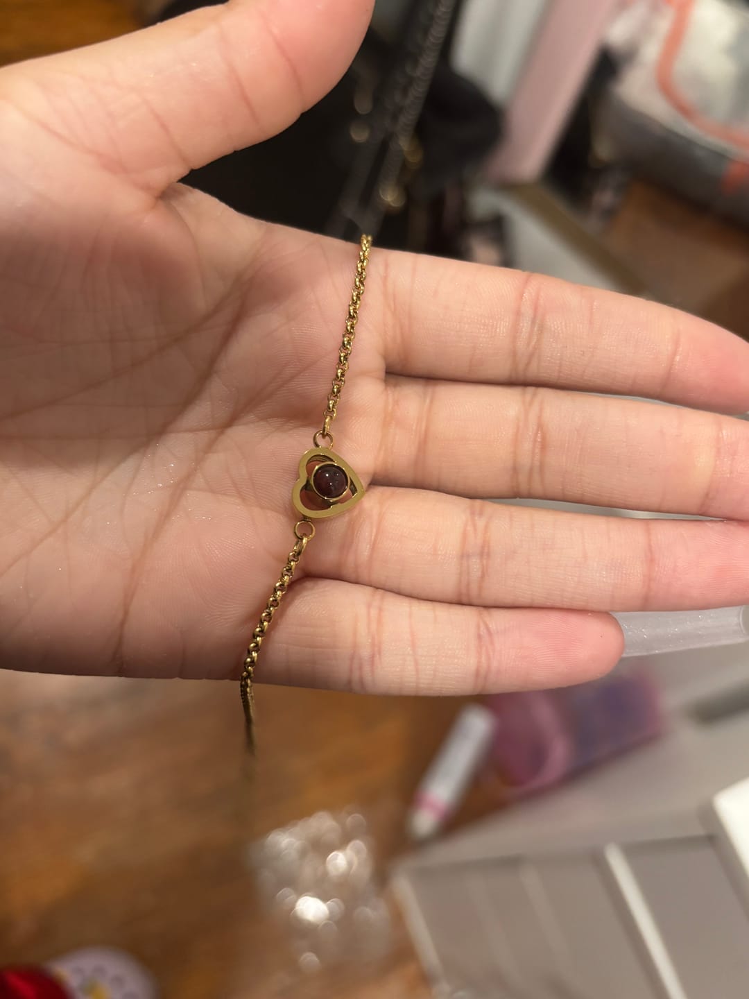 Customer photo review of Personalized Heart Photo Bracelet