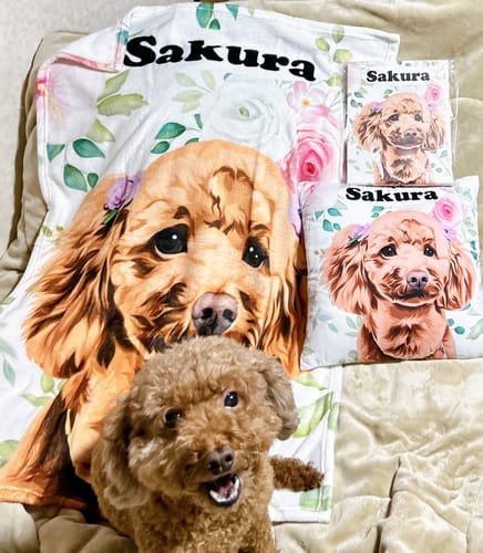 Customer photo review of Petcanva©オーダーメイド ペット似顔絵