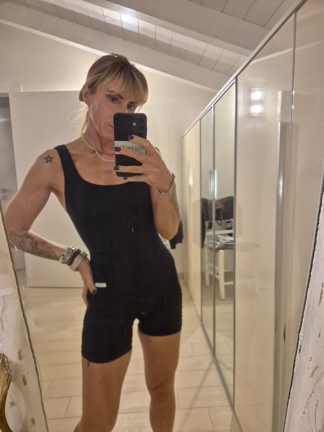 Customer photo review of Jumpsuit Corta Clio Spalla Larga Nero