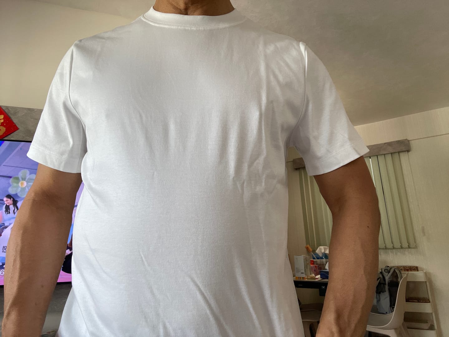 Customer photo review of Repel⁺ Crew Neck T-Shirt | White WH001Z