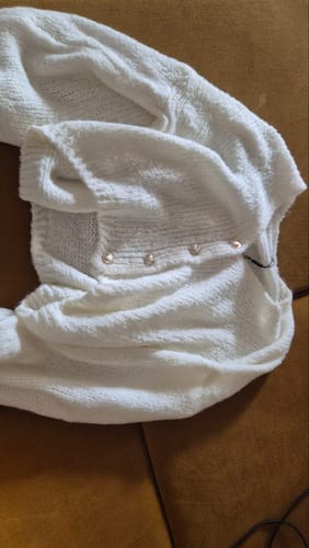 Customer photo review of CozyGlam Oversize V-Cardigan Short