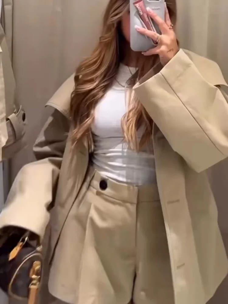 Customer photo review of Piper Short Trench Coat