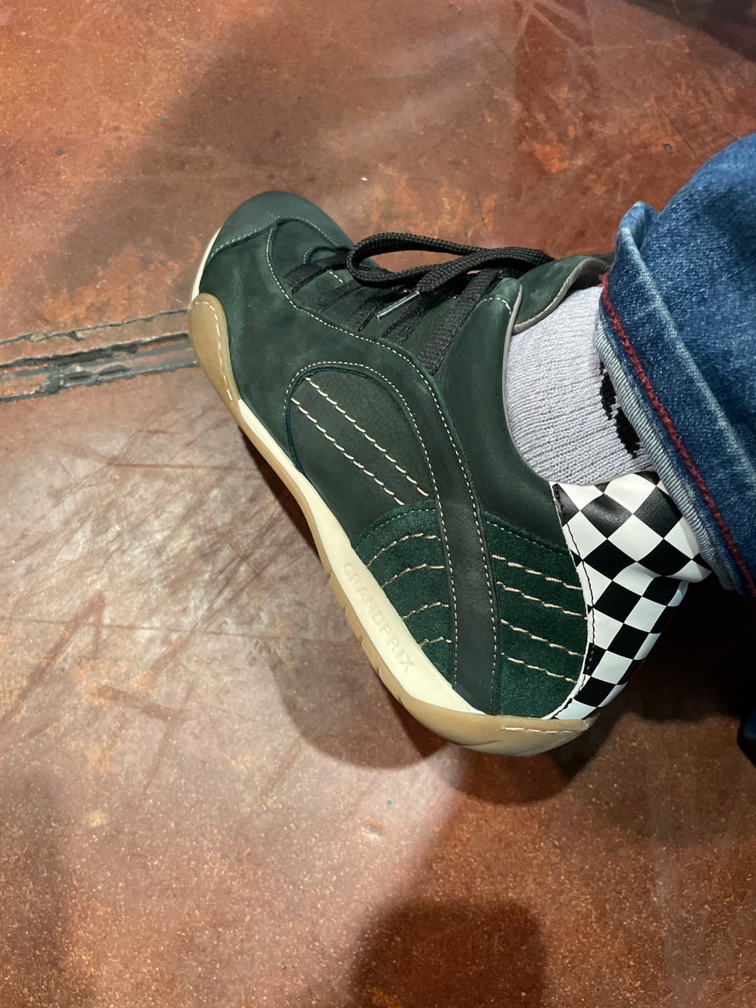 Customer photo review of Men's Racing Sneaker in Brexit Green