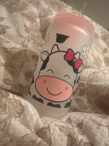 Customer photo review of Custom Clear GLASS Can Tumbler