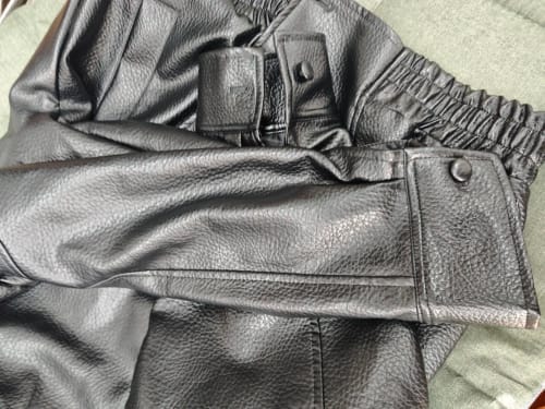 Customer photo review of Lucille Asymmetrical Leather Jacket