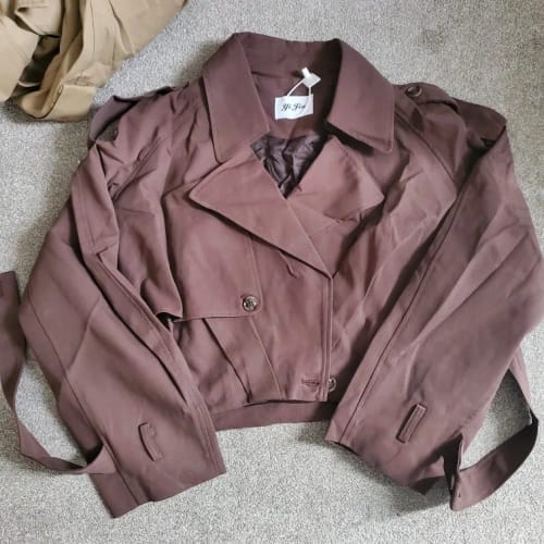 Customer photo review of Gwen Trench Coat