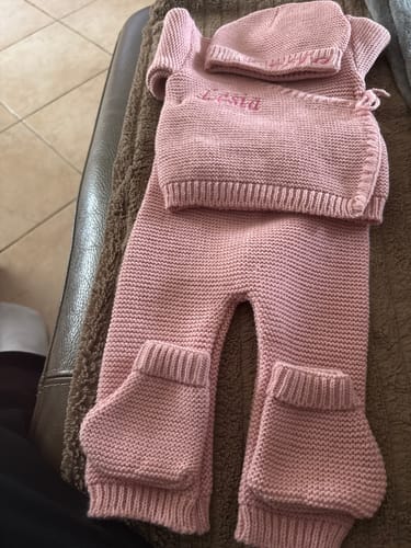 Customer photo review of Ensemble en maille Personnalisé