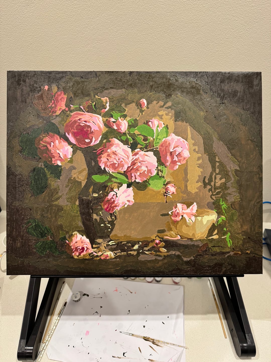 Customer photo review of Falling Flowers| Paint by Numbers