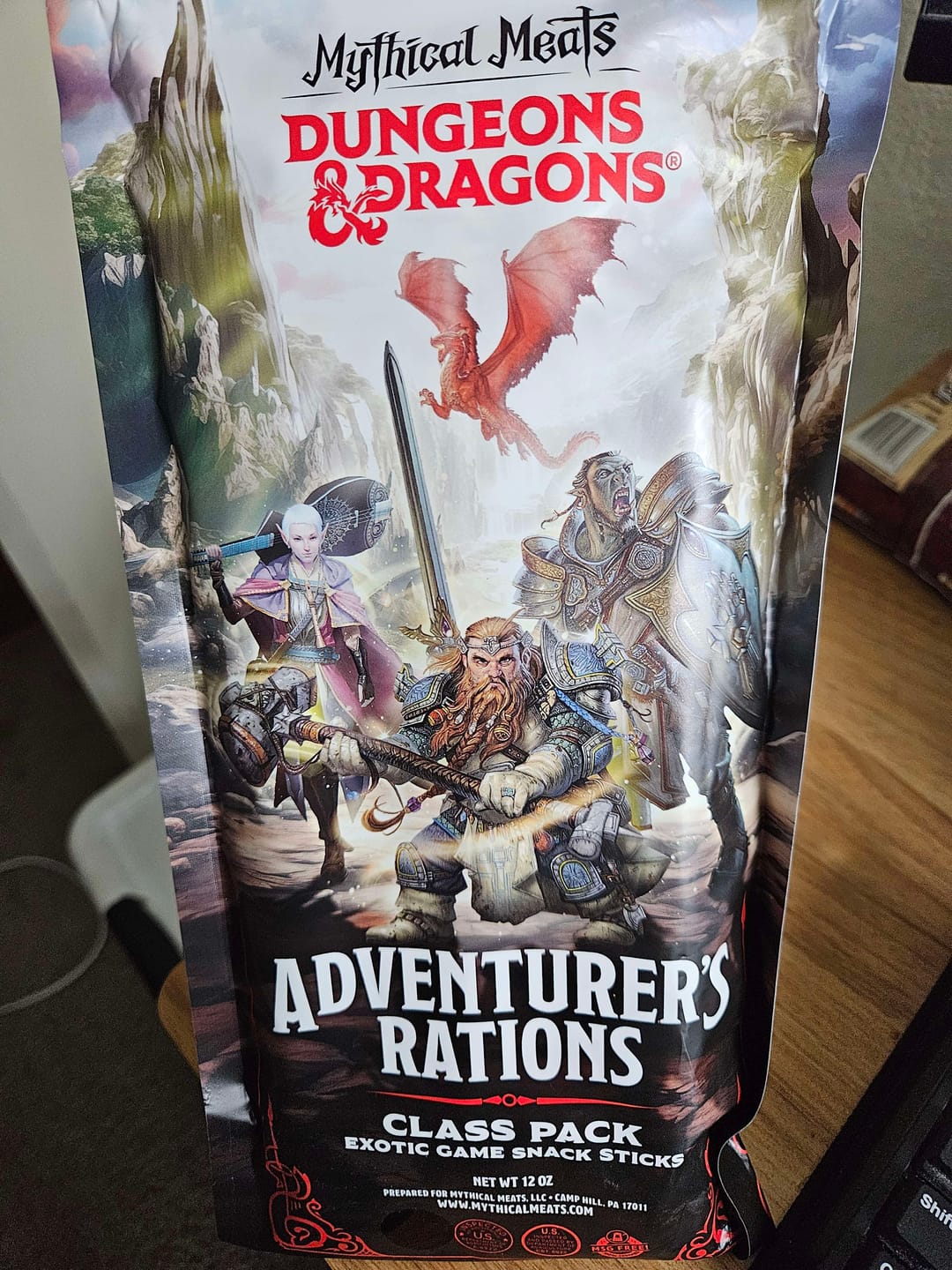 Customer photo review of DUNGEONS & DRAGONS Snack Sticks Variety Pack - Pack of 12 1 OZ. Exotic Game Snack Sticks