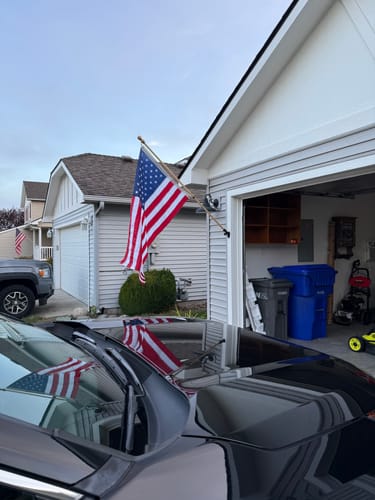 Customer photo review of 3' x 5' American Flag Set