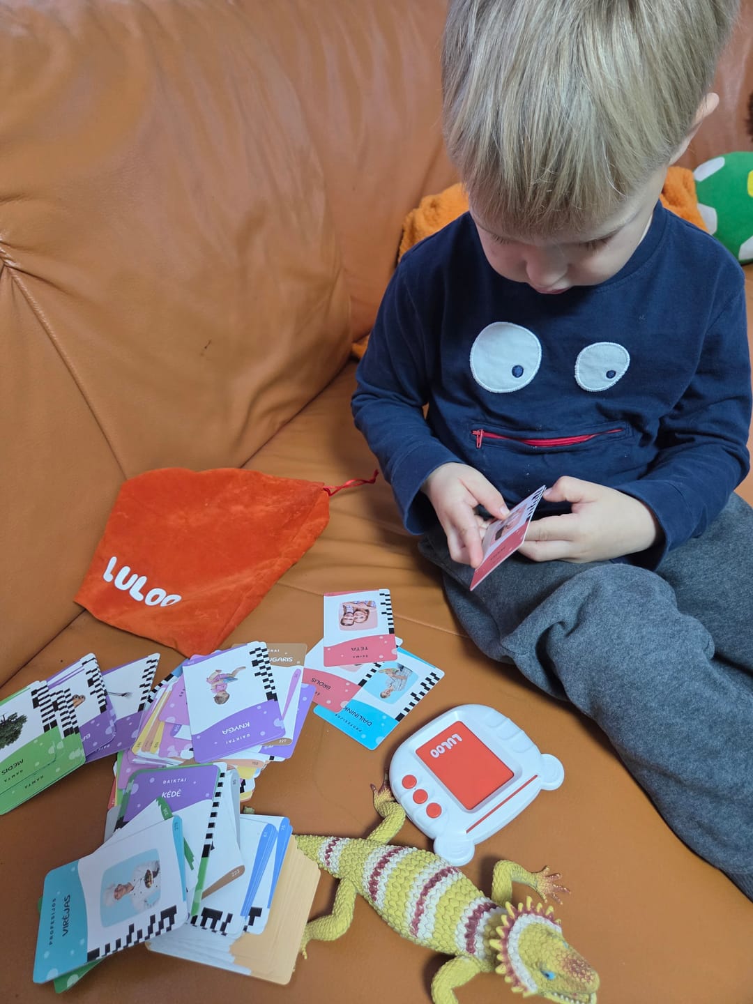 Customer photo review of „Luloo“ Lietuviškai įgarsintos lavinamosios kortelės vaikams, kalbančios lietuviškai