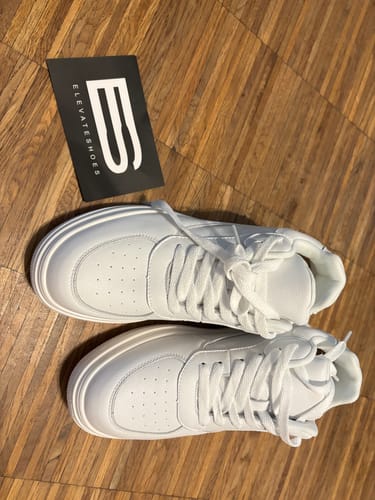 Customer photo review of ELEVATESHOES WHITE CLASSY