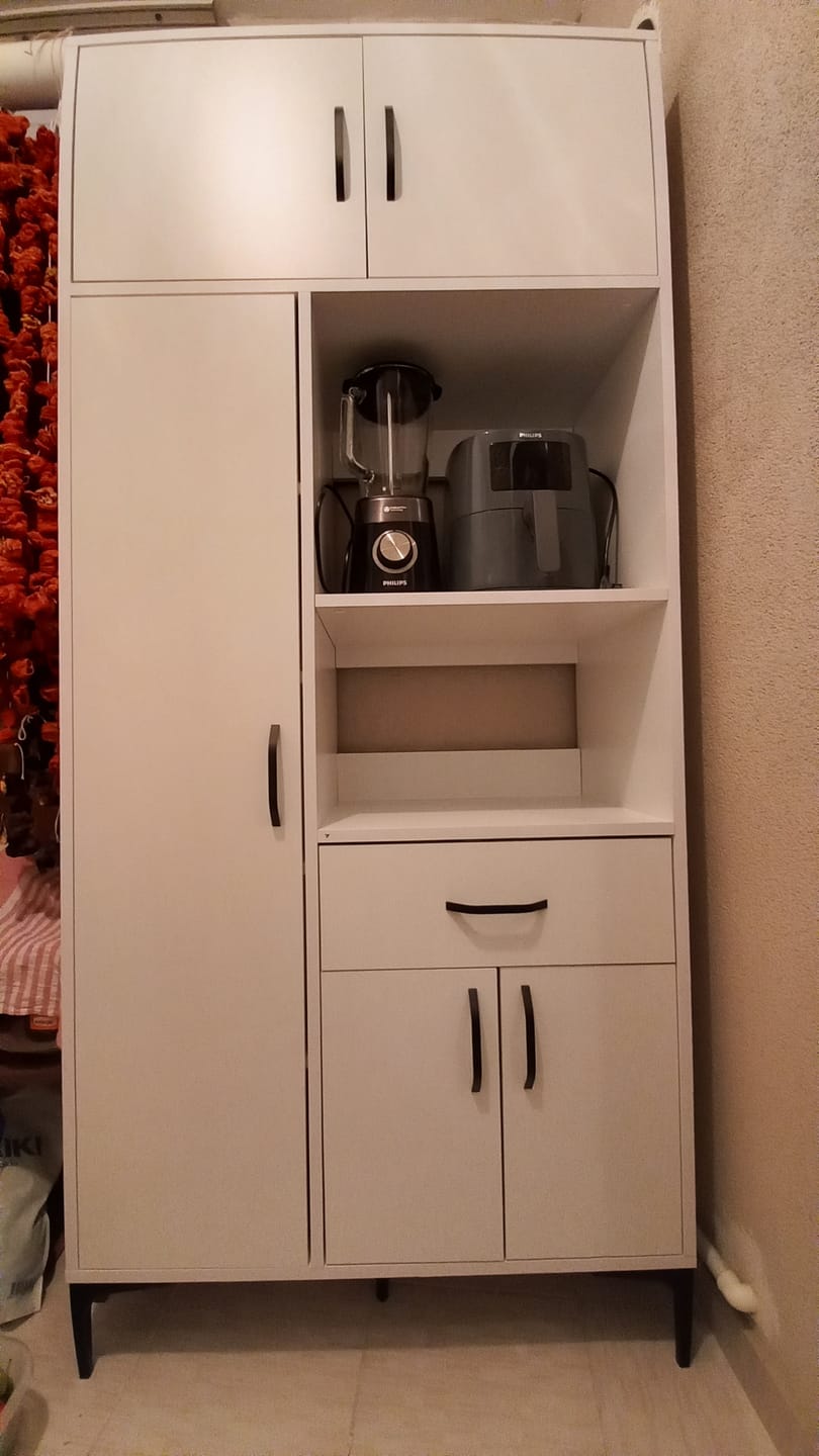 Customer photo review of Rani JE165 Çok Amaçlı Dolap 5 Kapaklı 1 Çekmeceli Kiler Mutfak Dolabı Beyaz