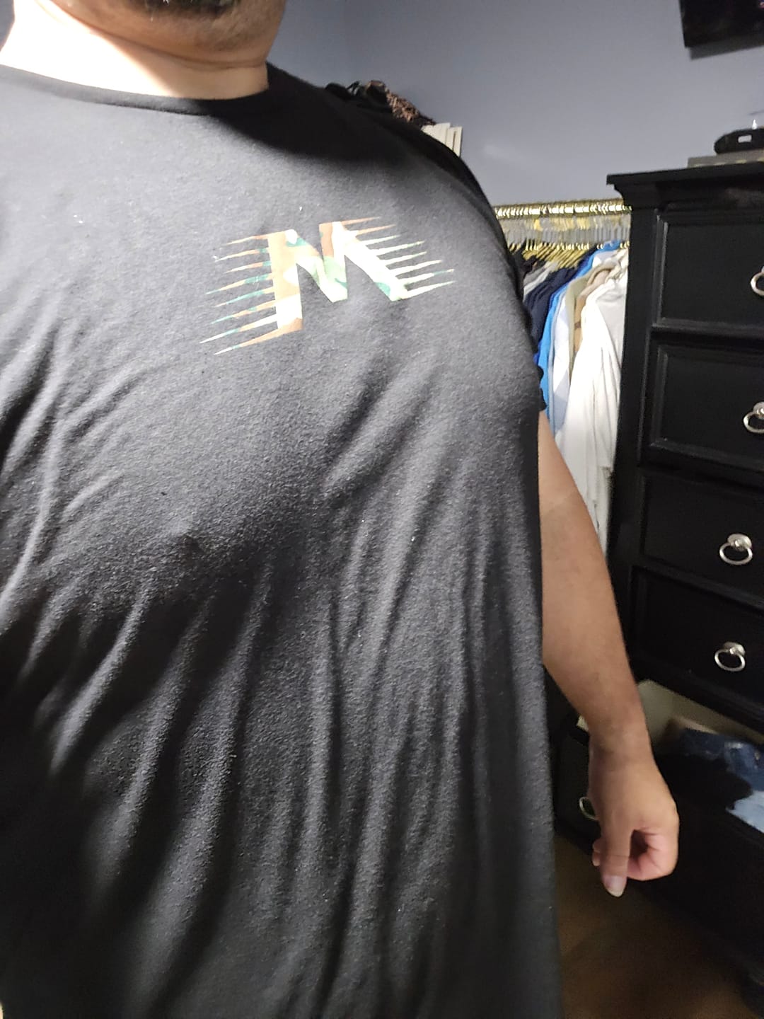 Customer photo review of Motion Camoflauge Black Shirt District