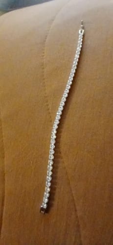Customer photo review of Round Cut Zirconia Tennis Bracelet