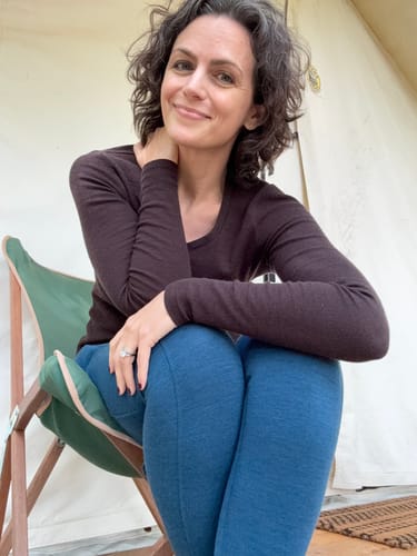 Customer photo review of Piper Pocket Leggings - Majolica Blue