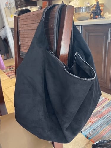 Customer photo review of Sylvie Suede Hobo Handbag