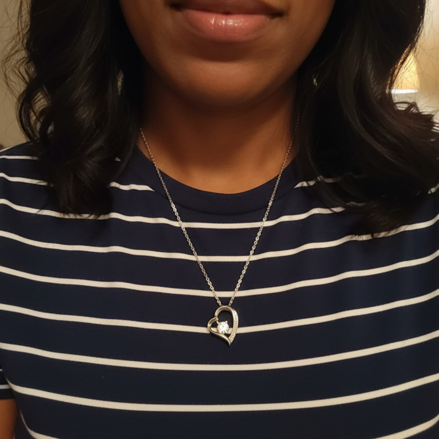 Customer photo review of (Almost Sold Out)"You'll Always Be My Little Girl" Necklace
