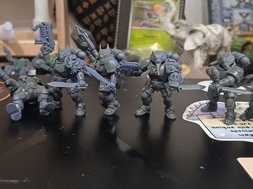 Customer photo review of Dire Wolves - Miniature Heads